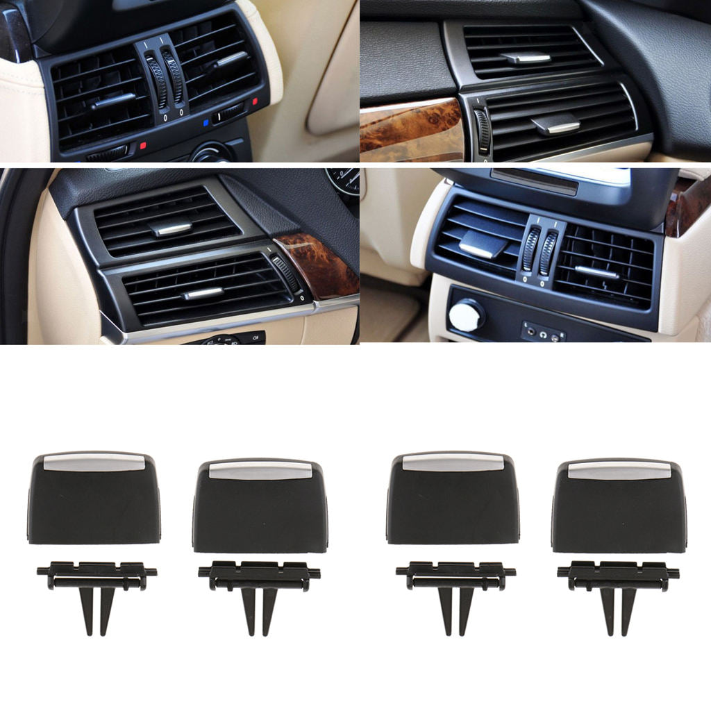 4 Pieces 4x Rear & Front Conditioning Vent Tab Clips Fits BMW X5 06-13 X6