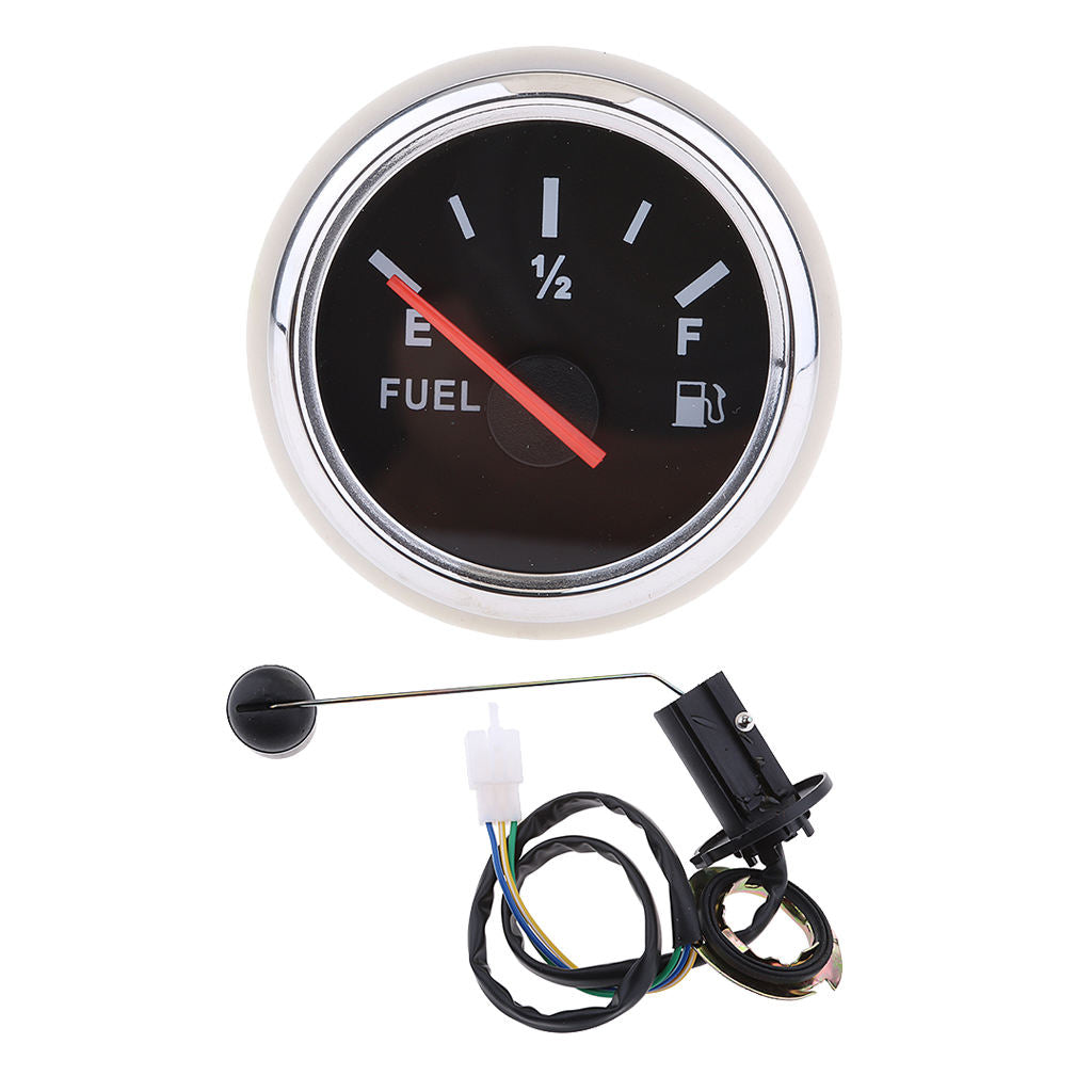 2" 12V Car Fuel Level Gauge Meter Fuel Sensor E-1/2-F Pointer - COMBO SALE
