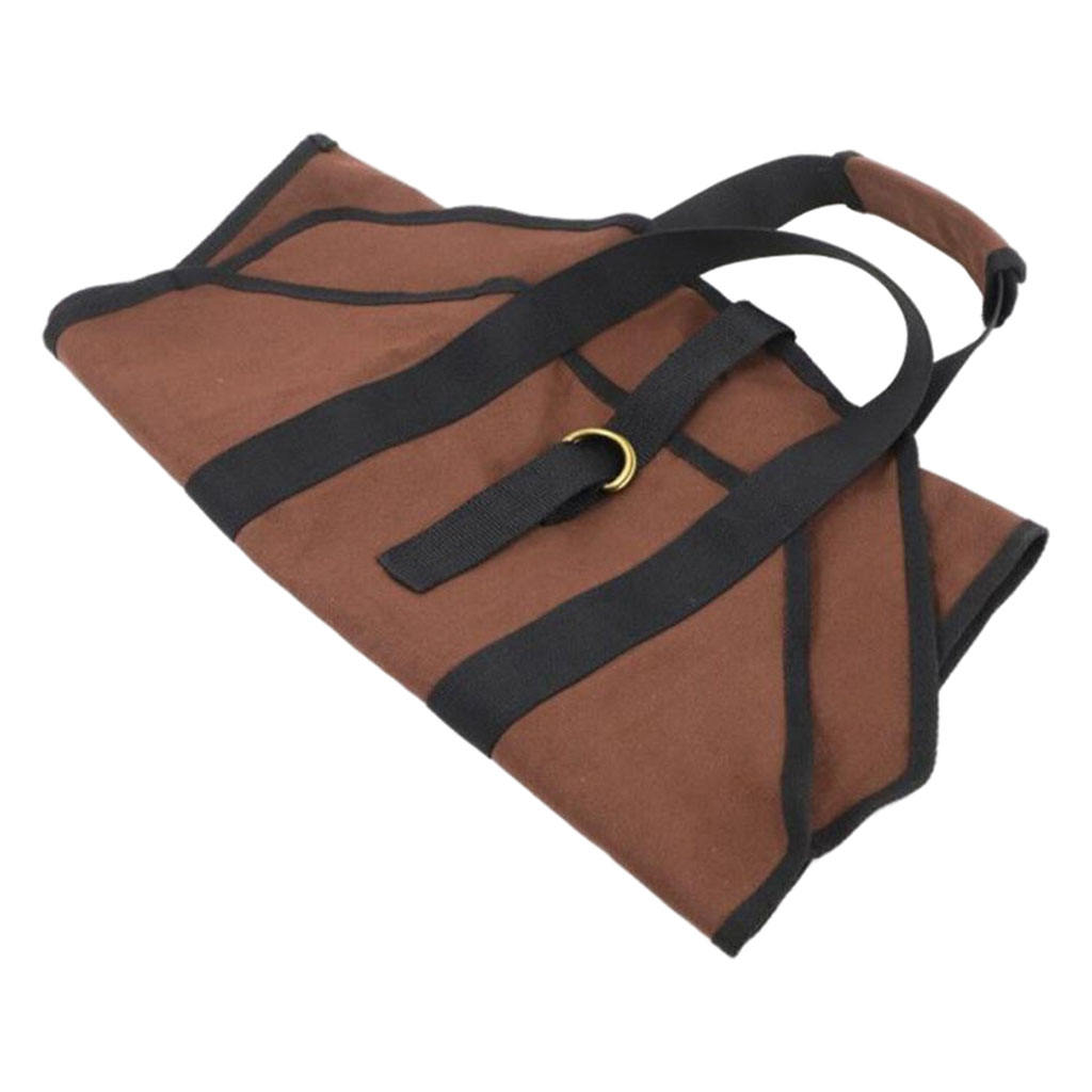 New Canvas Log Carrier Bag Tote Fire Wood Waterproof Double Handled