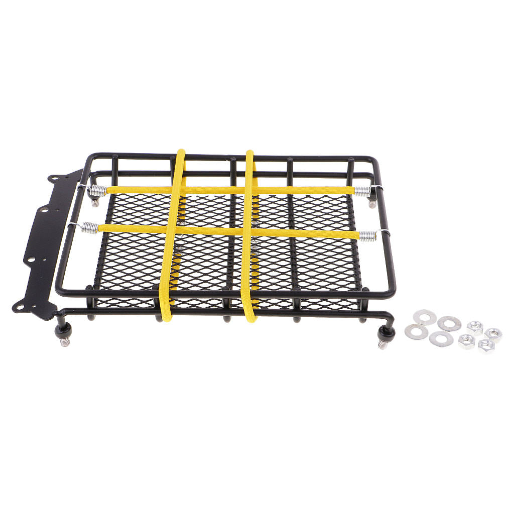 Metal Roof Rack w/ 10cm 20cm Luggage Rope for 1/10 Axial SCX10 II 90046 Cars