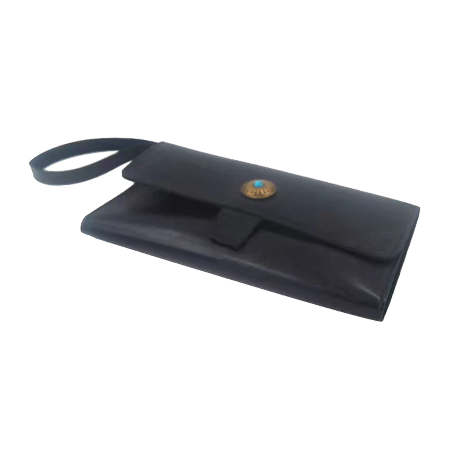 Soft Brown PU Leather Hair Cut Tools Holder Pouch Scissors Shears Case