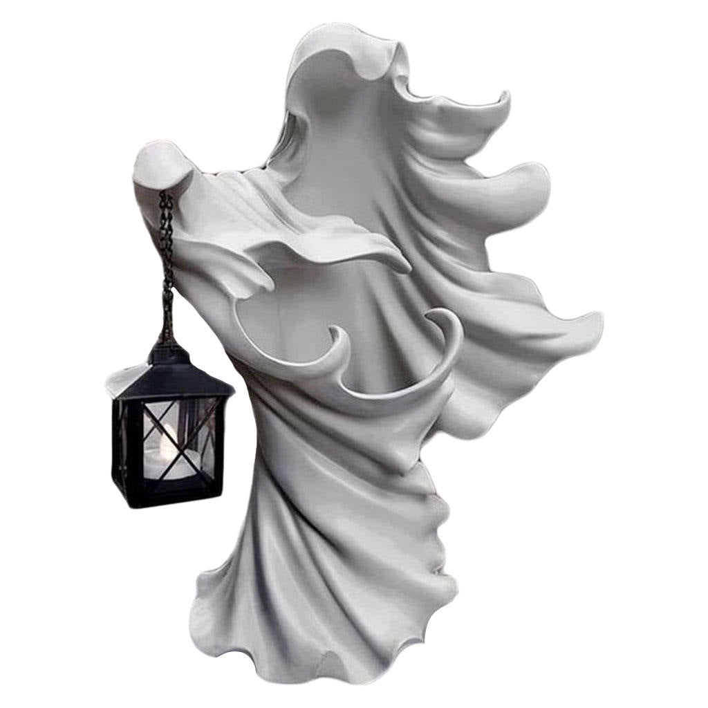 Faceless Ghost Garden Spooky Statue Photo Props Lamp Table Lights Decoration