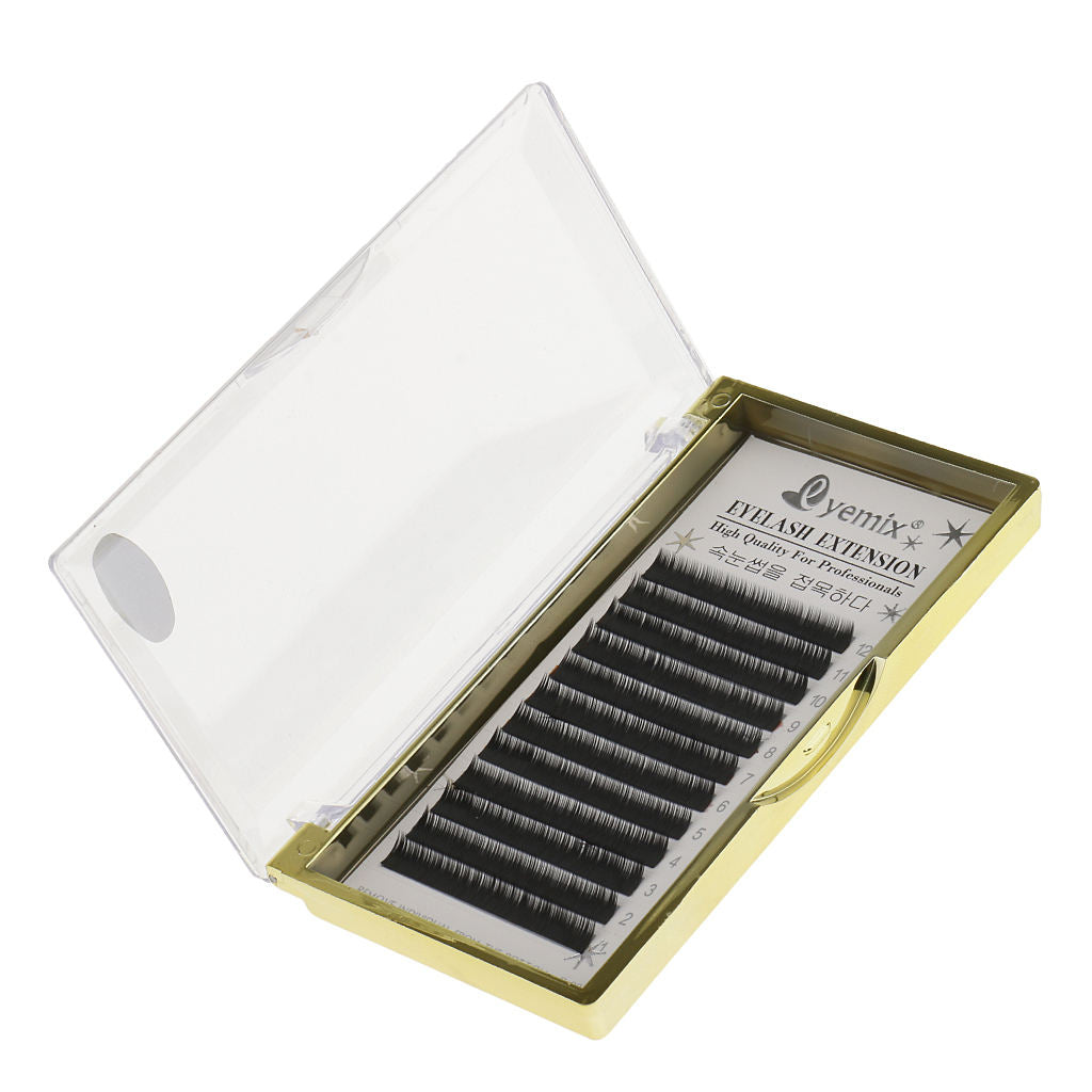 Individual False Eyelashes Semi Permanent Extension B Curl 6mm 0.12mm