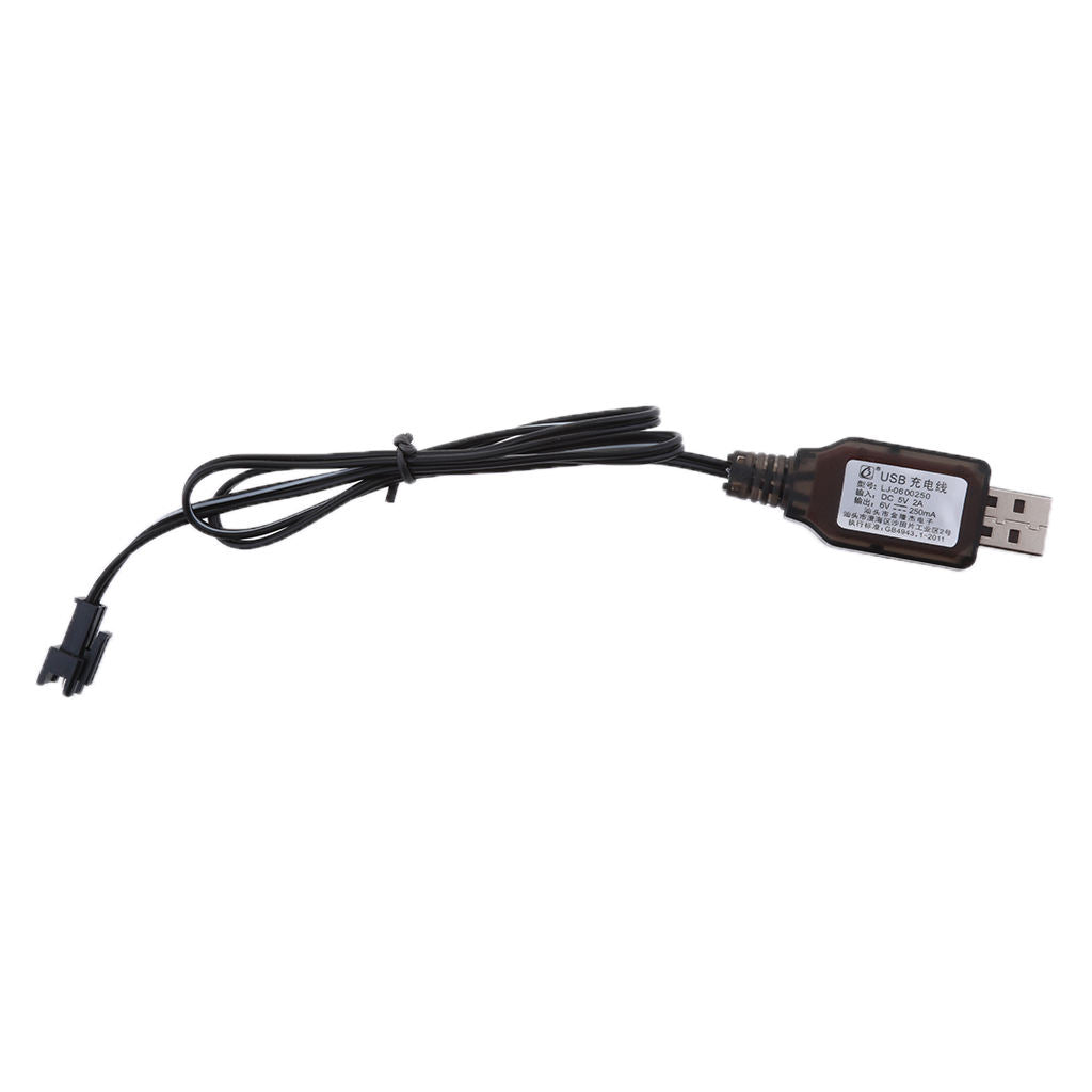 6V USB to SM 2Pin NI-MH NI-Cd Battery Charging Cable RC Drone Toys