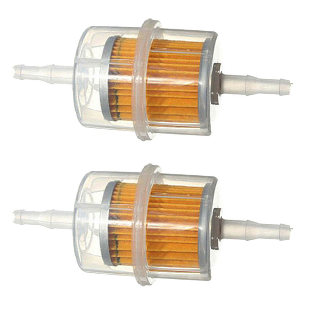 2x Universal Motorcycle Φ 6mm + 8mm Oil Filter Fuel Filter Petrol Filter, Fits