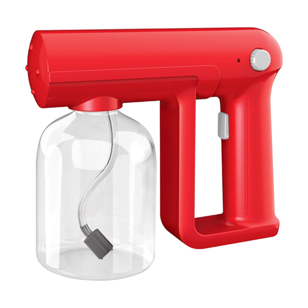 Handheld Disinfectant Sanitizer Fogger 500ml Atomizing Spray Gun 1200mAh Red