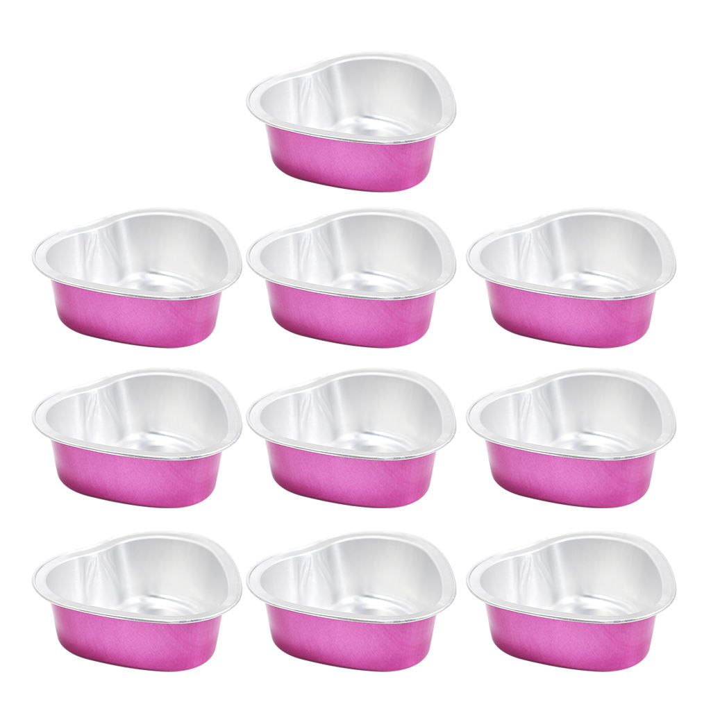 10Pcs Wax Bean Melting Dish Film Heater Aluminum Bowl, Heart