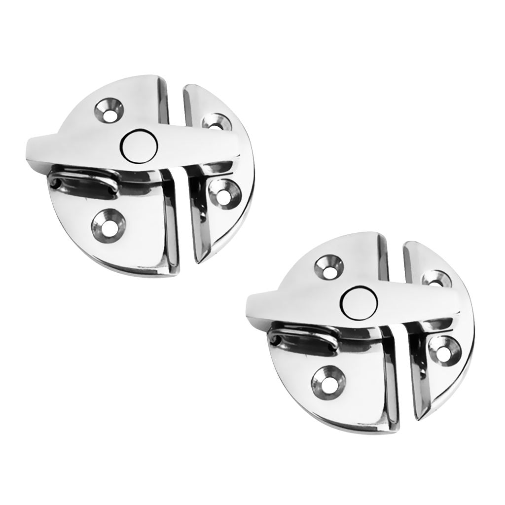 2 Pcs 316 Stainless Steel Twist Lock Round Marine Boat Door Latch