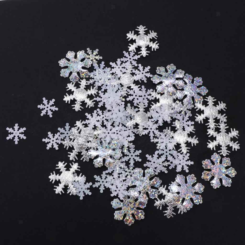 Confetti Strewnko With Snowflakes Pattern Design For Christmas Party Decoration