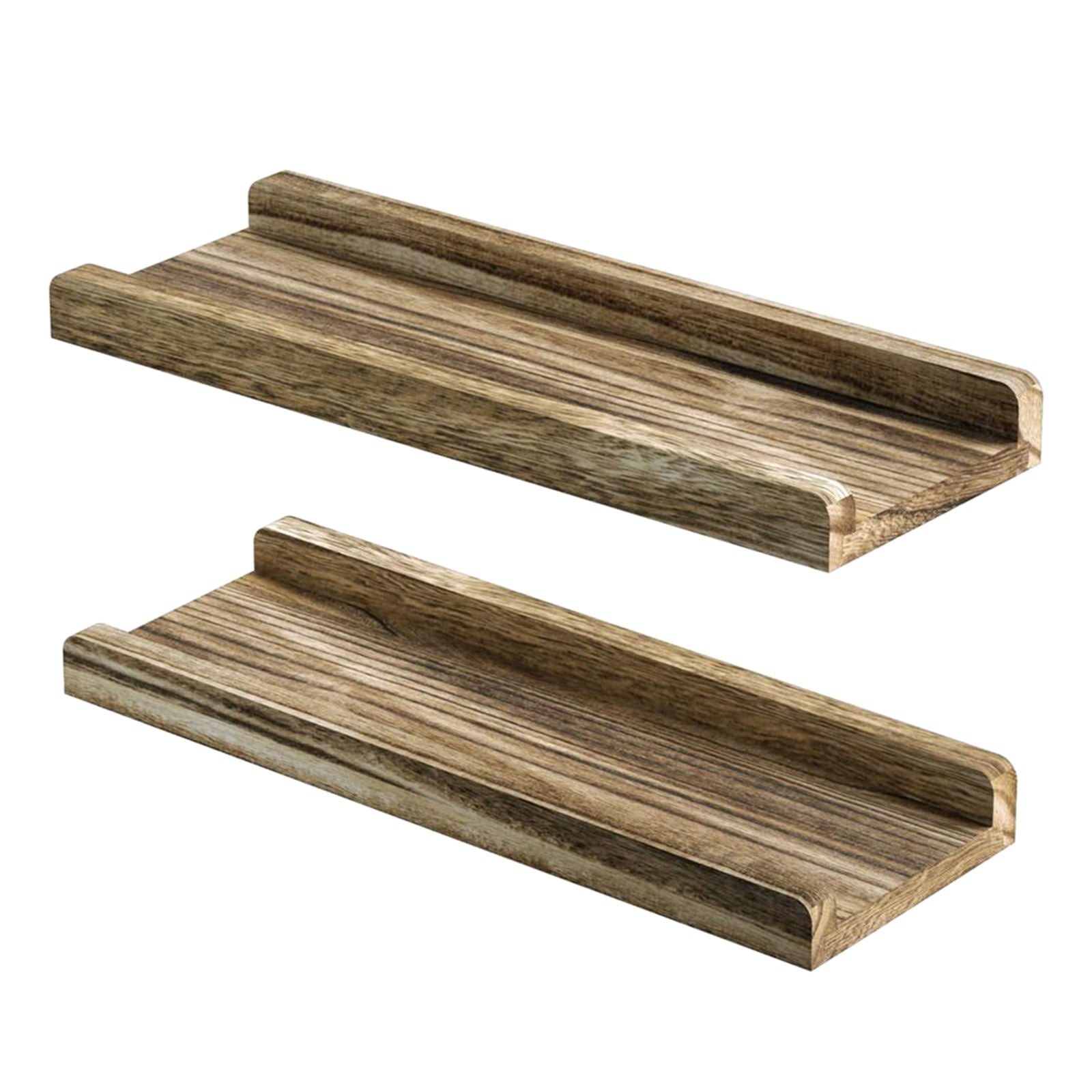 2x Rustic Wood Floating Shelves Wood Wall Storage Shelves for Farmhouse Bathroom
