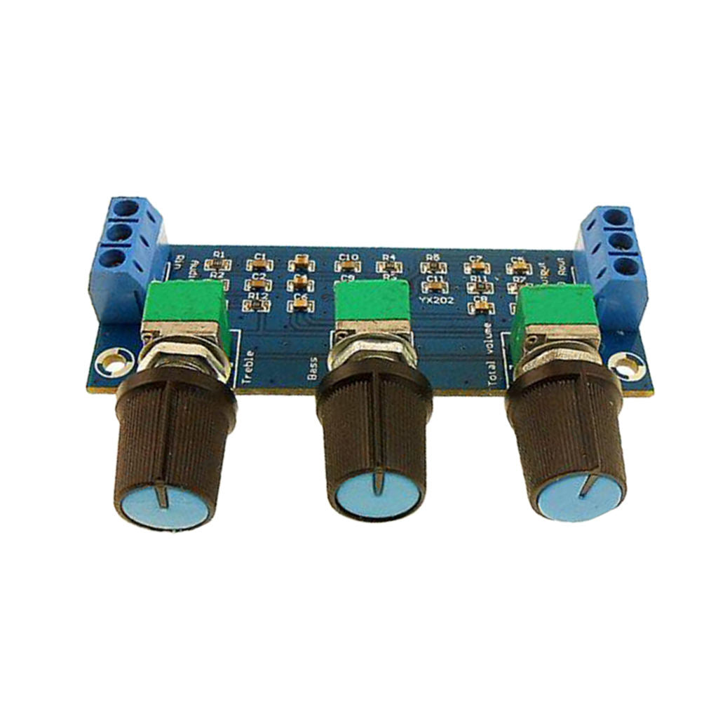 Audio Passive   Plate Bass Treble Volume Control Module 2-Channel YX202