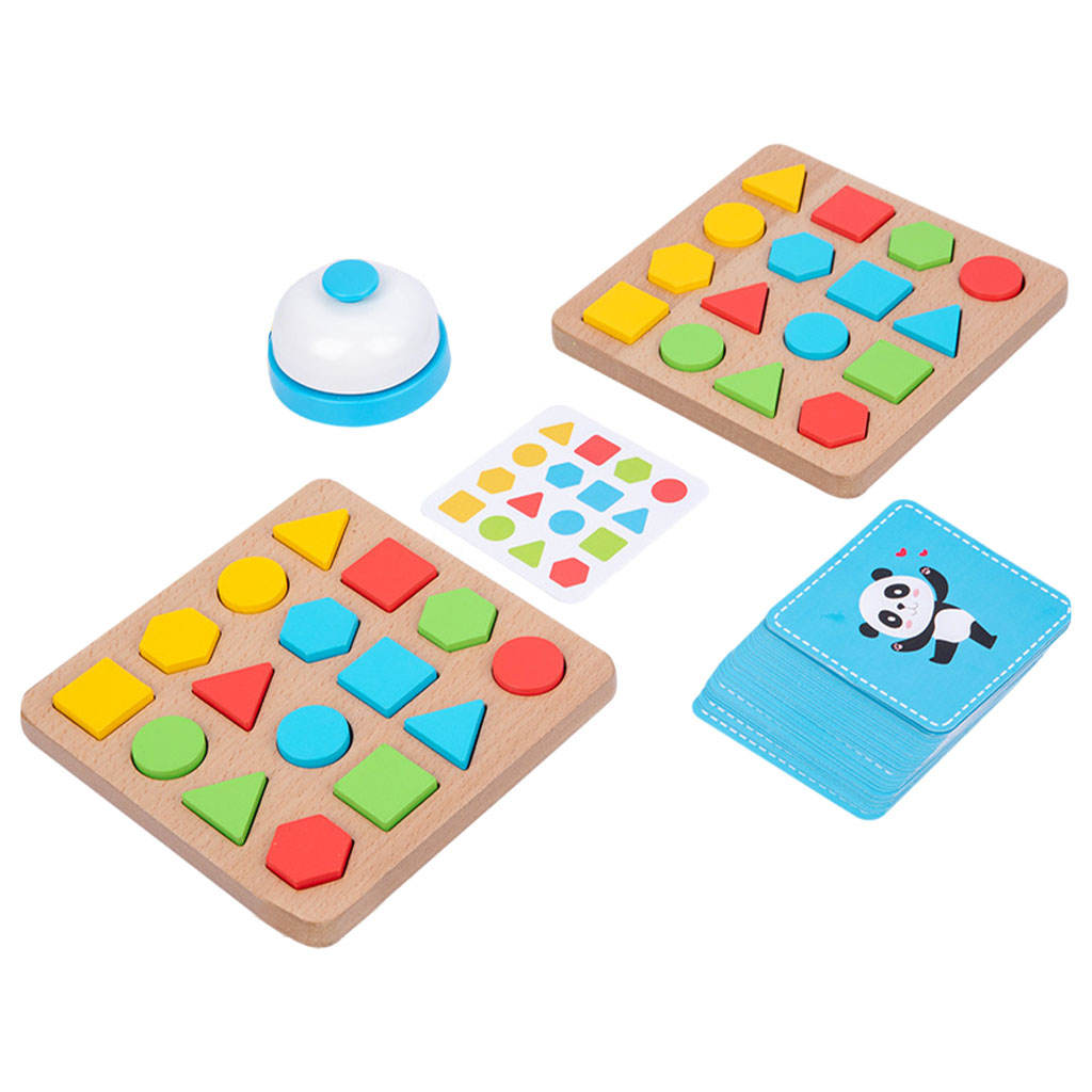 Funny Wooden Puzzle Building Blocks Colors Shapes Sorting Cognitive Toys