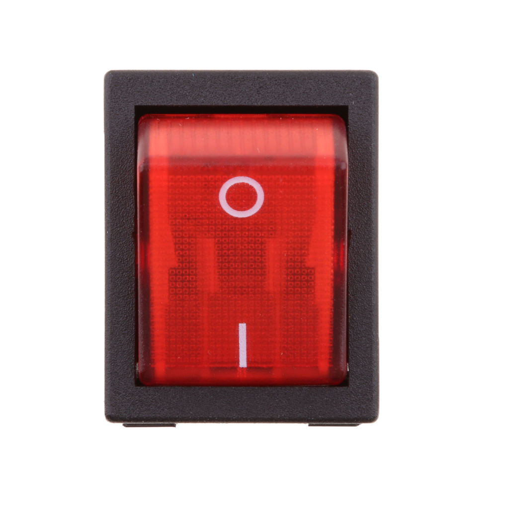 2xWaterproof Car Boat 4Pin   Red LED Lighted Rocker Switch On/Off  Switch