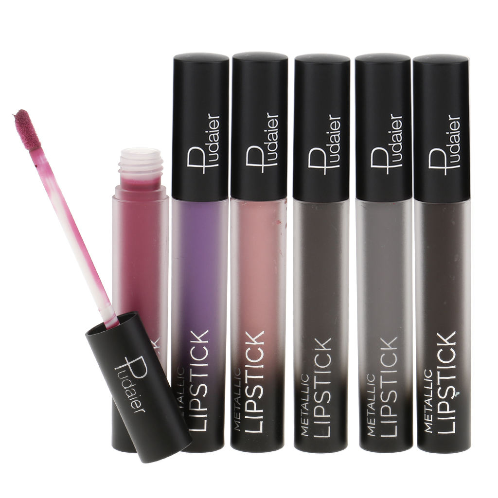 6 Color Beauty Liquid Lipstick Matte Shimmer Lip Gloss Waterproof Makeup 19-24