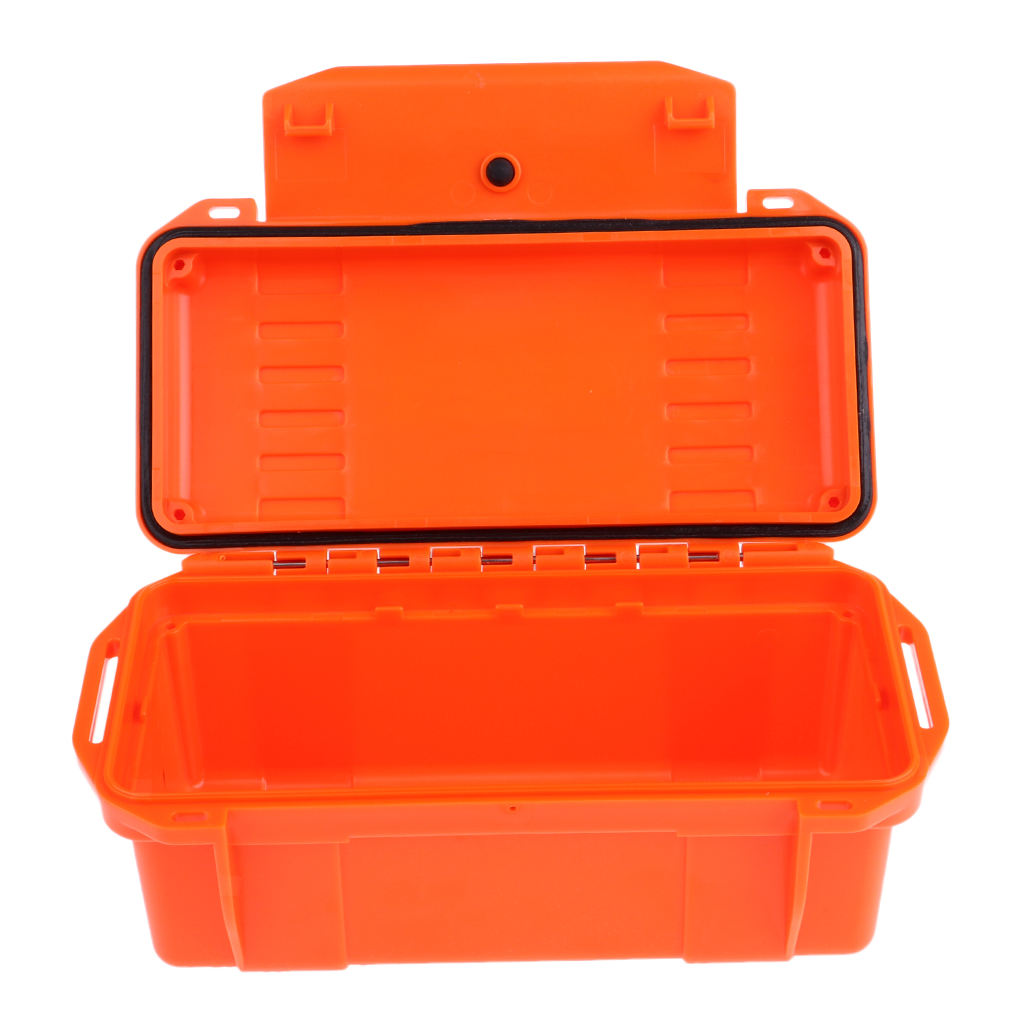 Outdoor Shockproof Storage Airtight Survival Seal Box Camping Hiking Orange