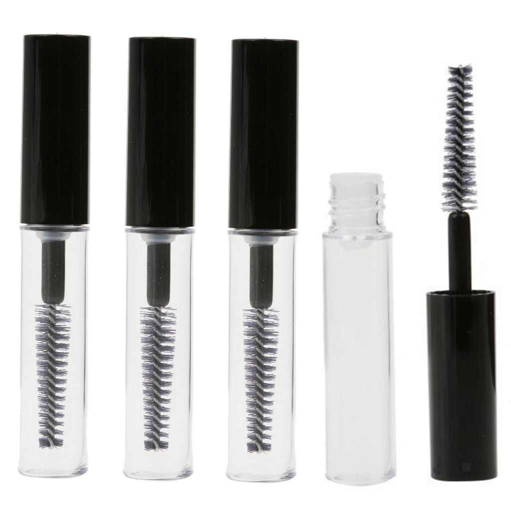 4 Pieces 4ML Empty Mascara Eyelash Growth Bottle Lip Gloss Liquid Tube Clear