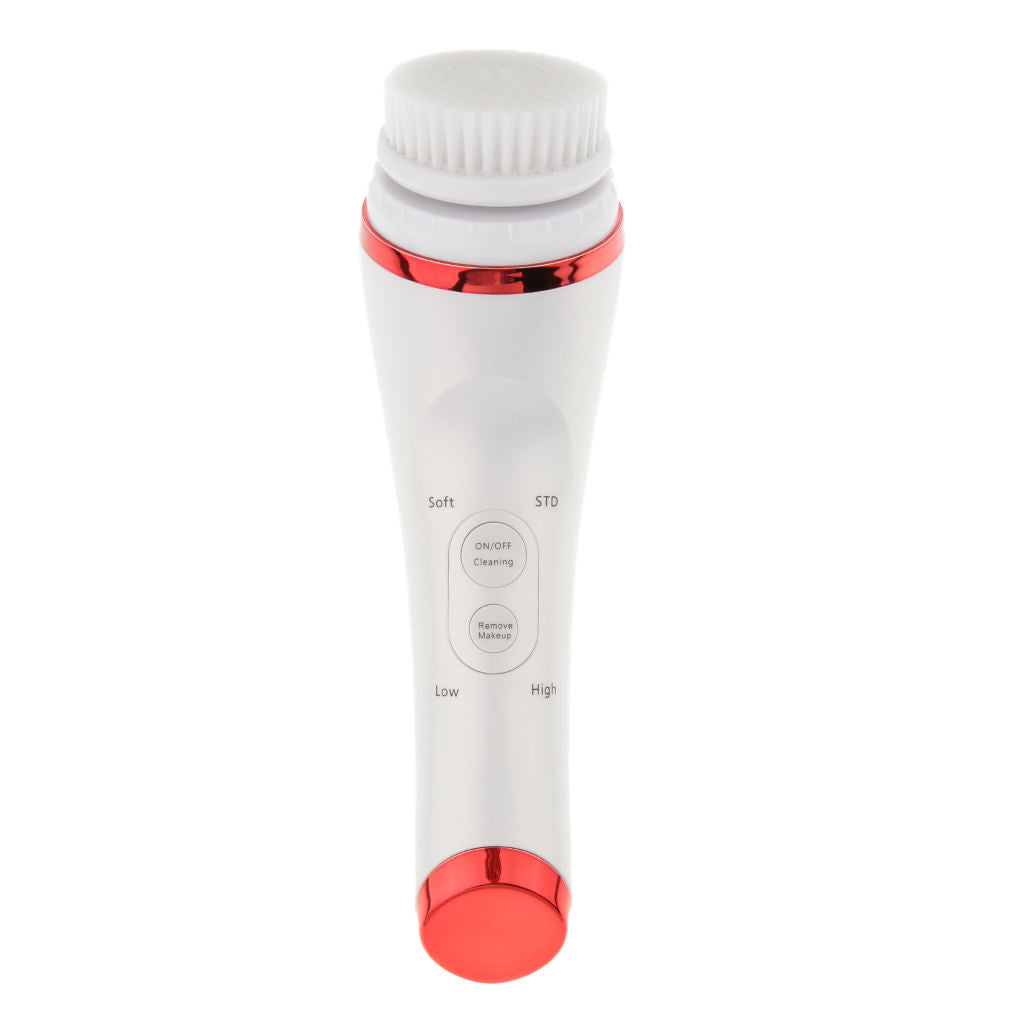2-Way Electric Facial Cleansing Brush Face Cleanser Blackhead Remover Red