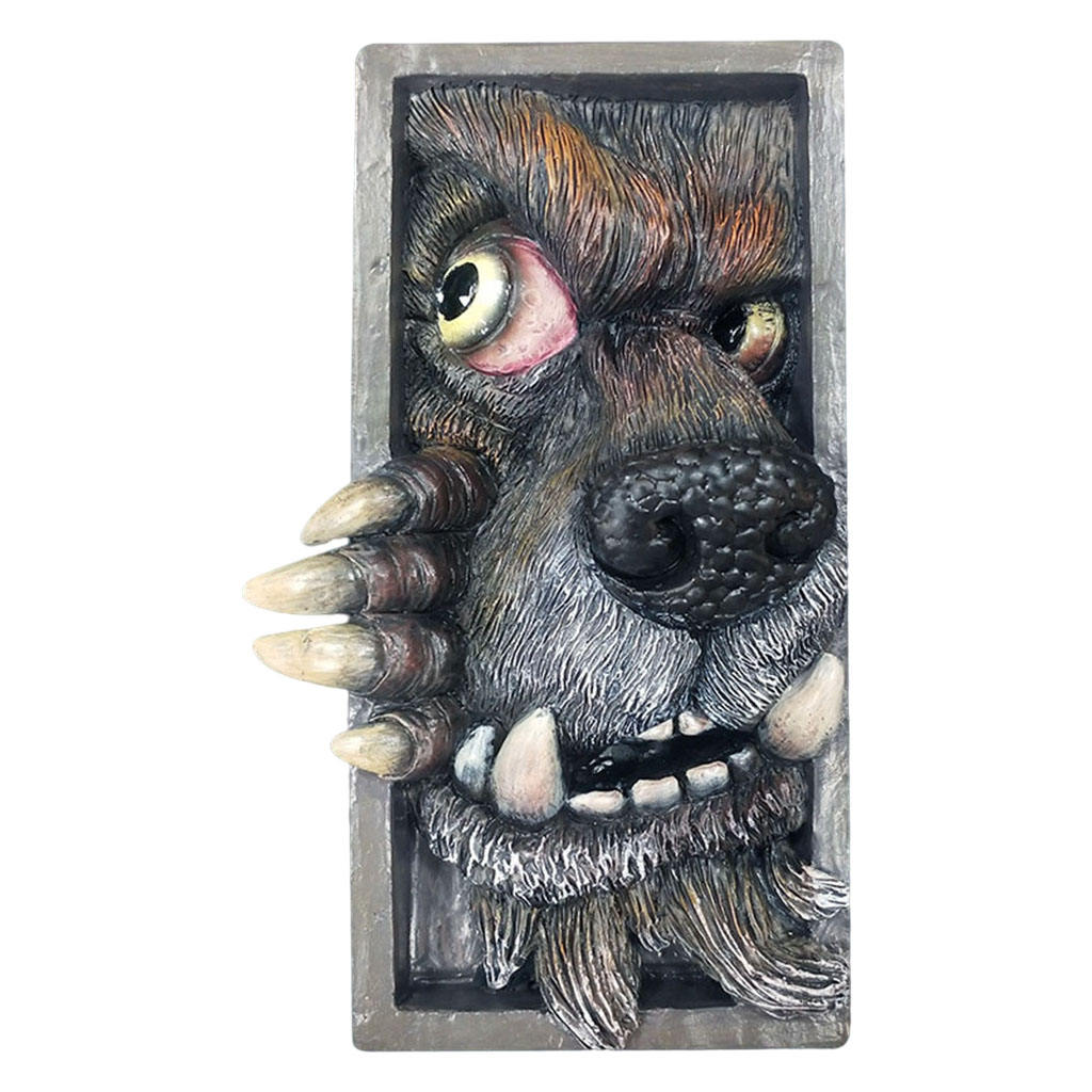 2x Monster Bookend Peeping Bookshelf Bookstand Sculpture Party Ornament Prop