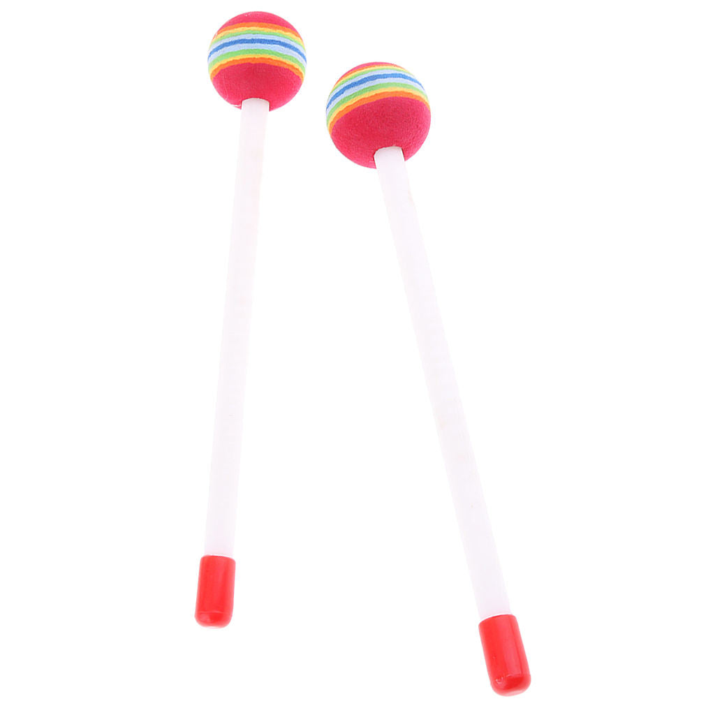 Children Percussion Lollipop Head Drum Drumsticks Knock Early Education