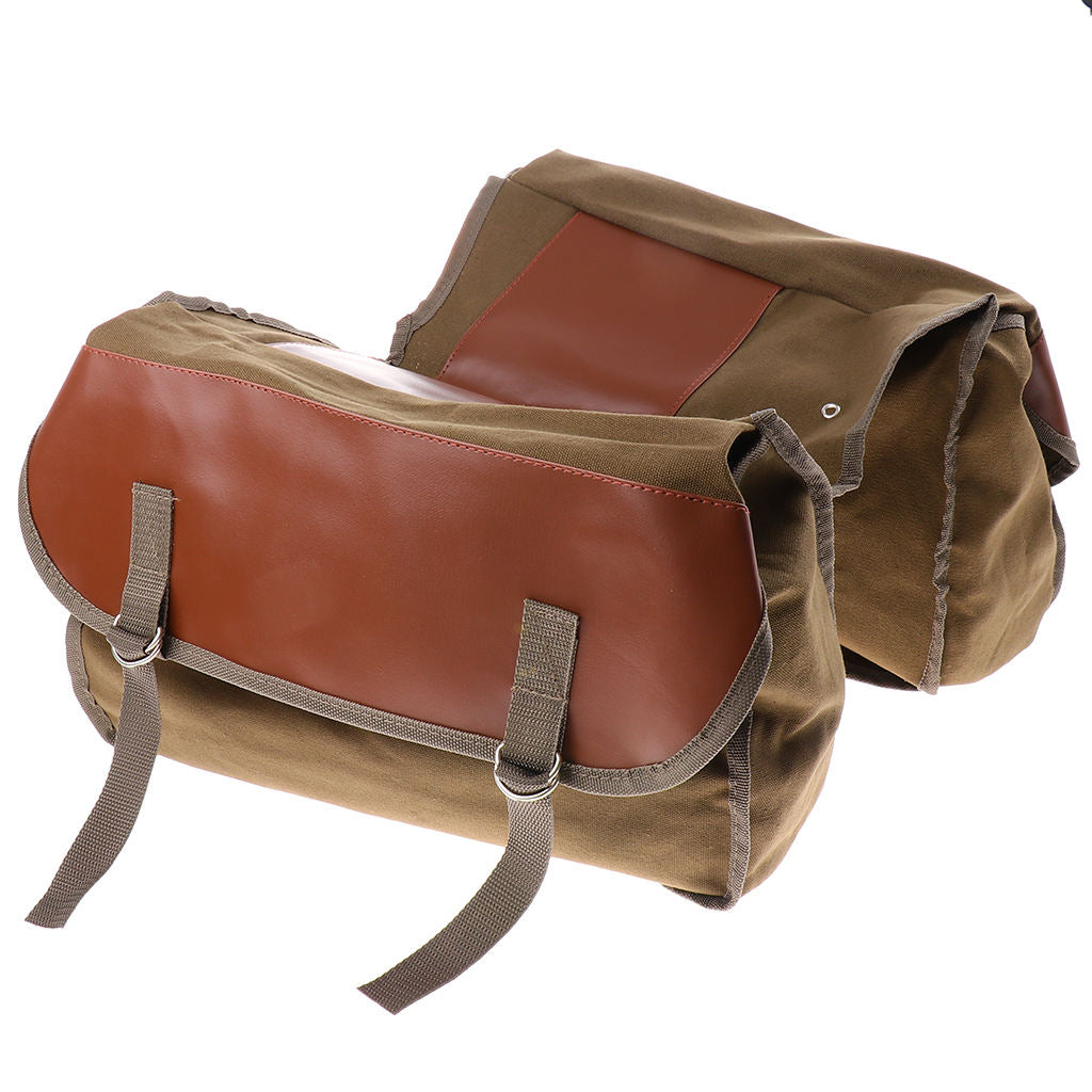 Cycling Double Pannier Bicycle Storage Saddle Rack Rear Seat Bag