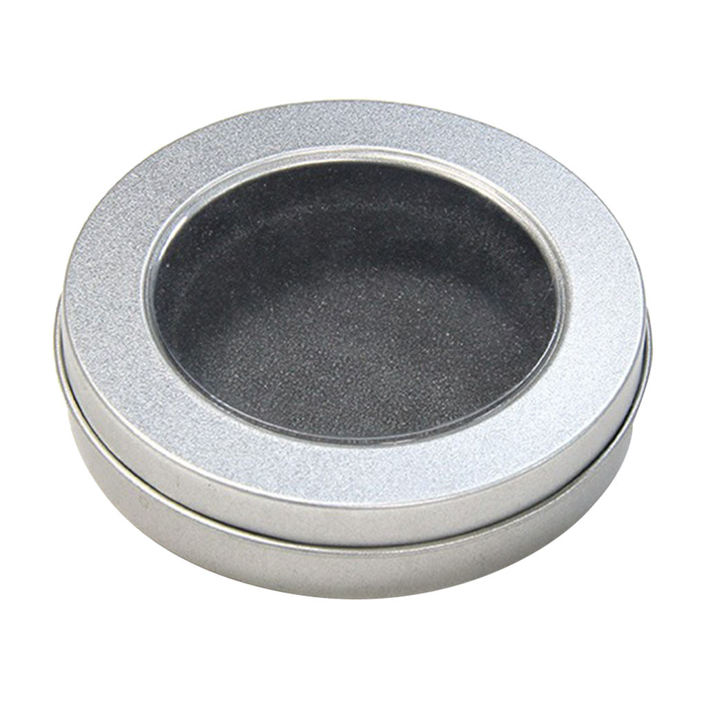 Clear Top Metal Tin Can Empty Storage Case for Crafts Gift Treasures Candies