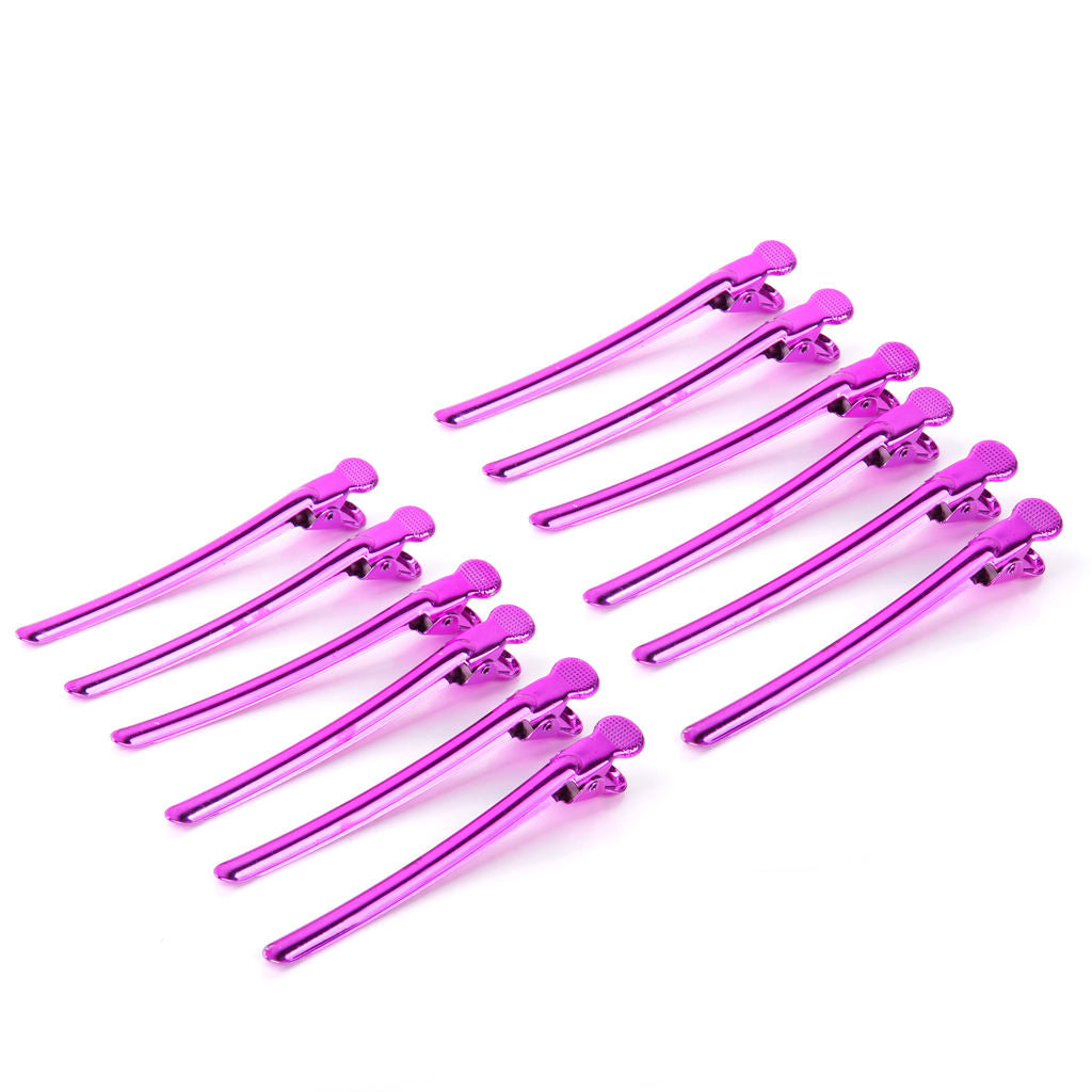 Lots 12 Rustproof Barber Styling Sectioning Curling Clips for Face Washing