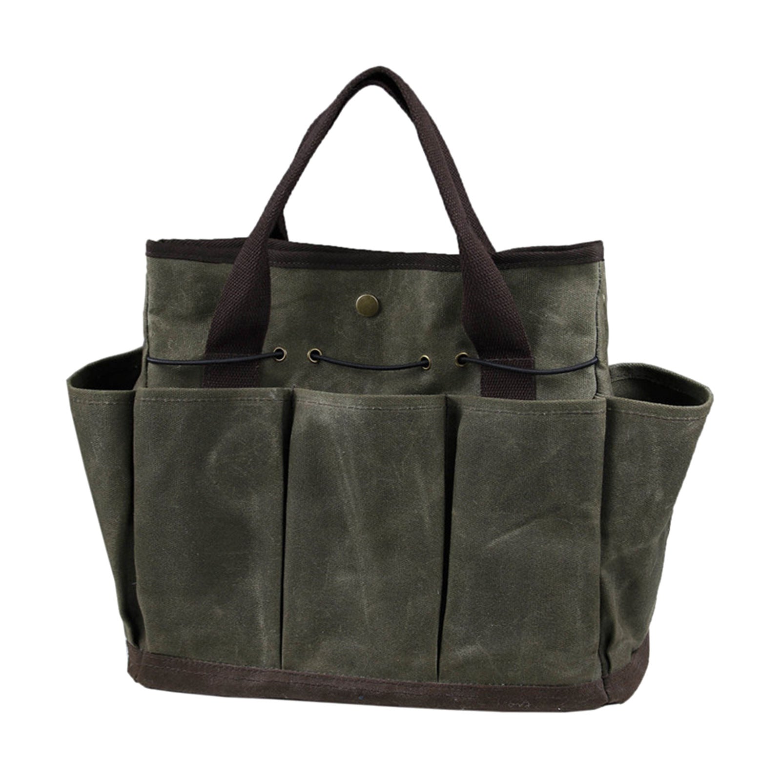 Canvas Gardening Tote Bag Garden Tote Organizer Bag for Outdoor Lawn Yard
