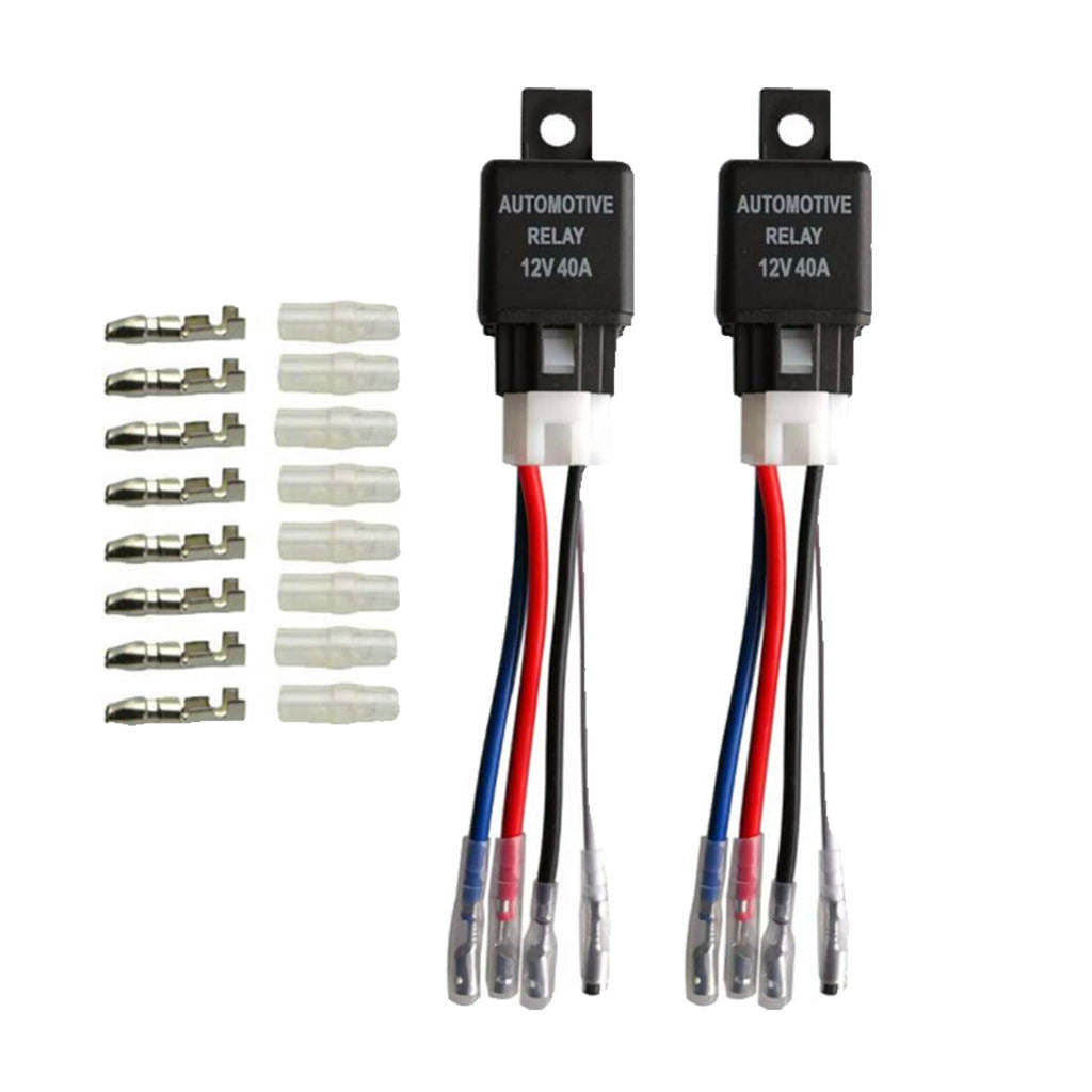 2 Pack JD1912 Car Relay Harness Sockets 4 Pin SPST Truck Van Motorcycle Boat