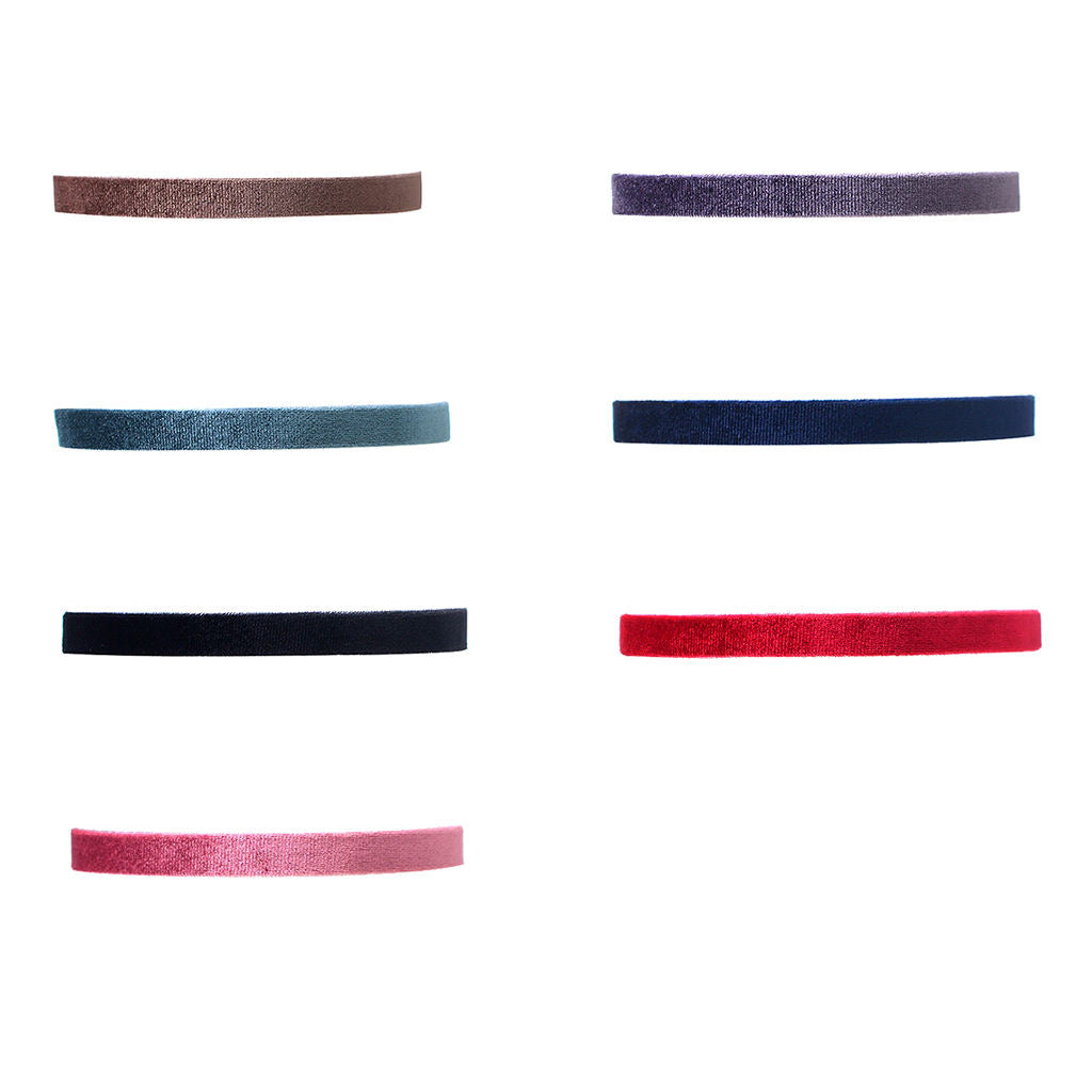 7 Pieces Women's Choker Velvet Ribbon Collar Set Ribbon Adjustable Neck 10mm
