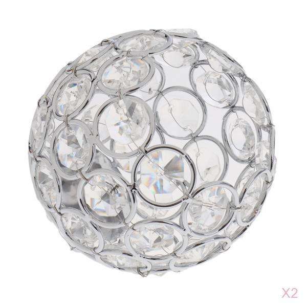 Set of 2 Crystal Tealight Votive Candle Holders For Wedding Centrepieces