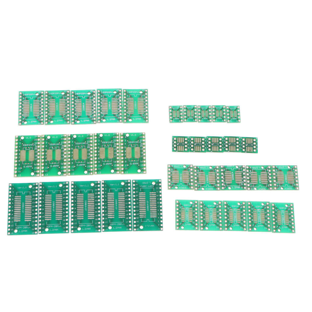 30Pcs SOP MSOP SSOP TSSOP SOT23(8 10 14 16 20 24 28)SMT DIP Board Adapter