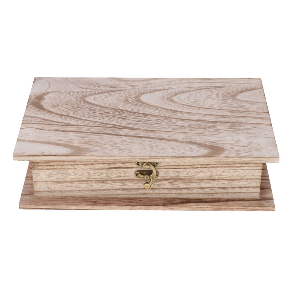 2 Pieces Wooden Jewelry Case Necklace Bracelet Earrings Storage Box