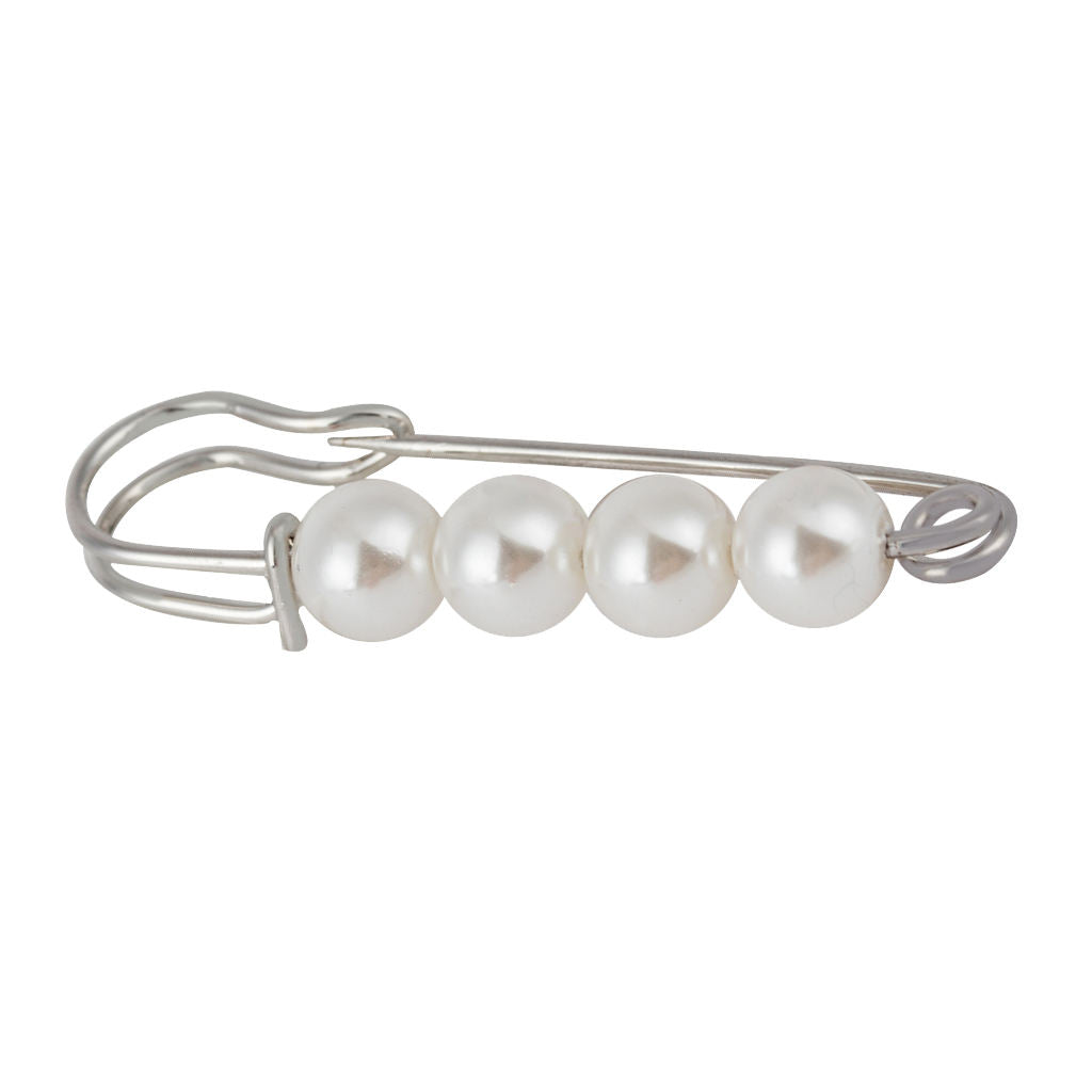 Fashion Pearls Brooch Pin Mini Ladies Coat Lapel Safety Pin Badge Ornament