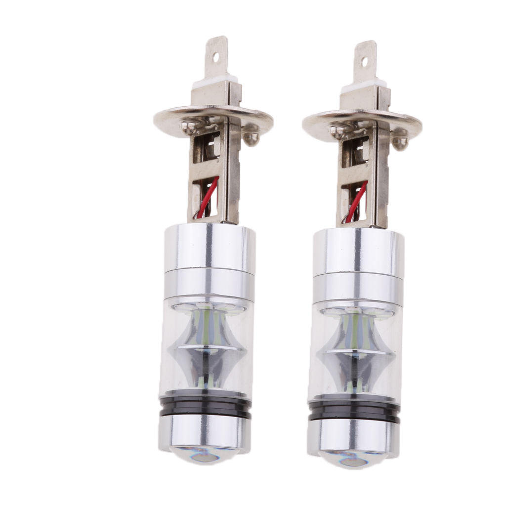 2 Pieces H1 20-SMD LED 100W Car Fog Driving DRL Light Bulbs 8000K Ice Blue
