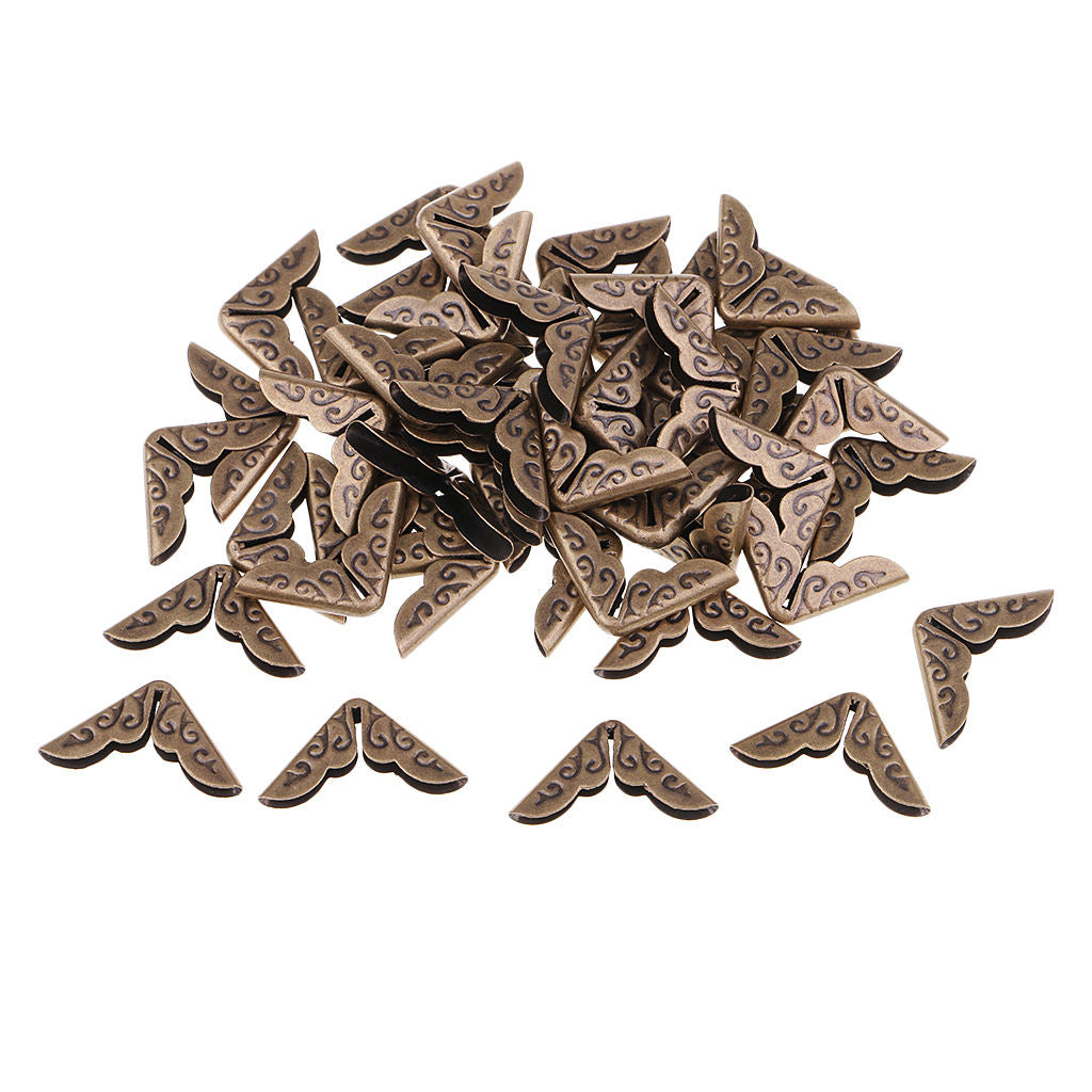 50x Metal Book Scrapbooking Photo Album Menu Folder Corner Protector Bronze
