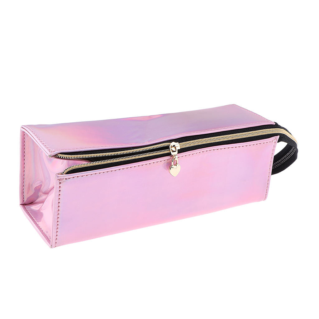 Specular Toiletry Makeup Bag Travel Case Zipper Cosmetic Organizer Pink