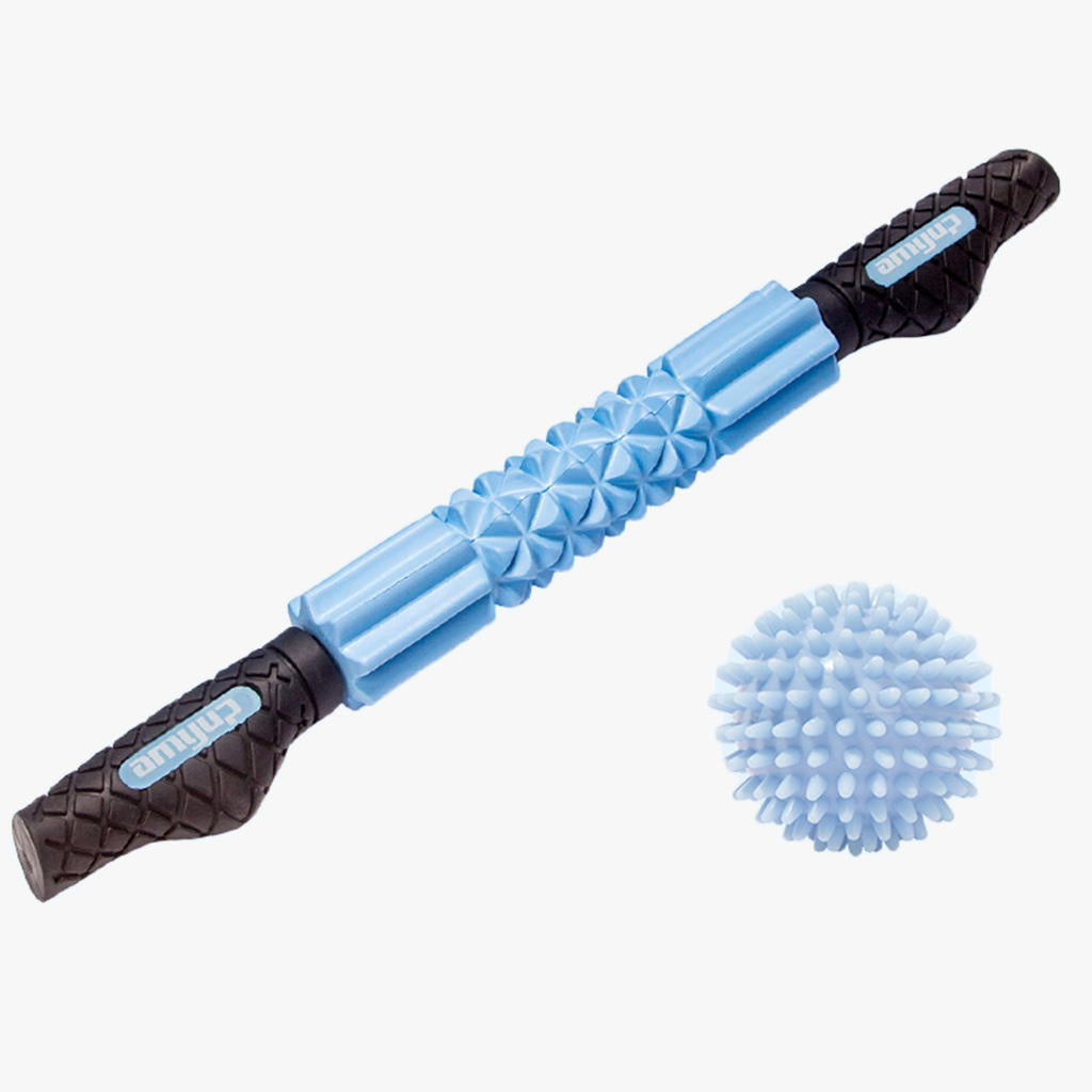 Yoga Muscle Roller Massager Stick Tools Roller Massager with Fascia Ball