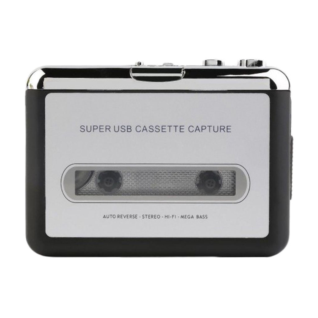 Portable Super Cassette Player w/ Headphone Cable Tape Recorder Capture