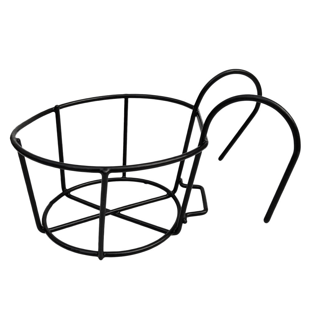 Metal Rail Flowerpot Holder Planter Pot Container Patio Balcony Porch Decor
