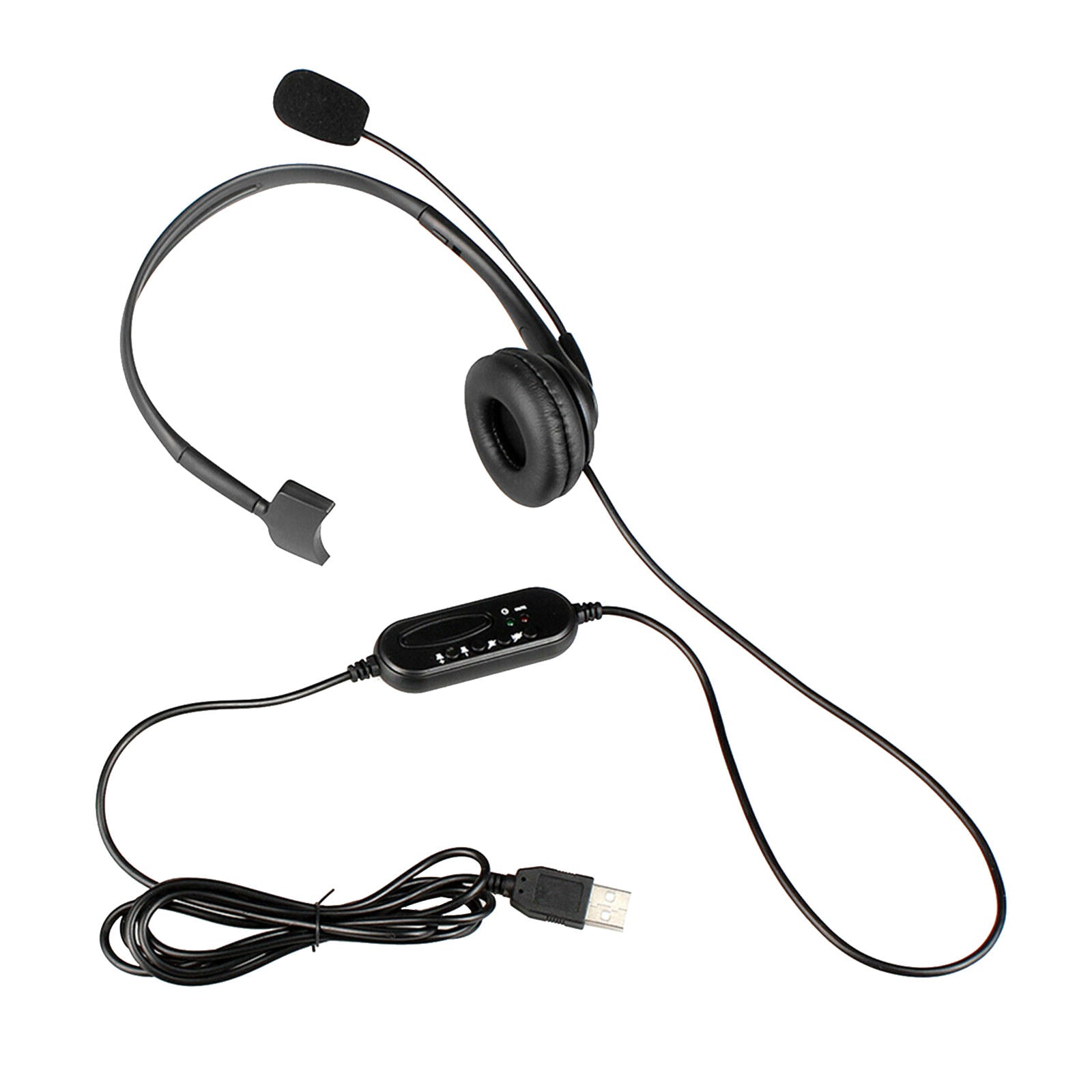 Microphone headset for laptop pc call center computer chat usb noise