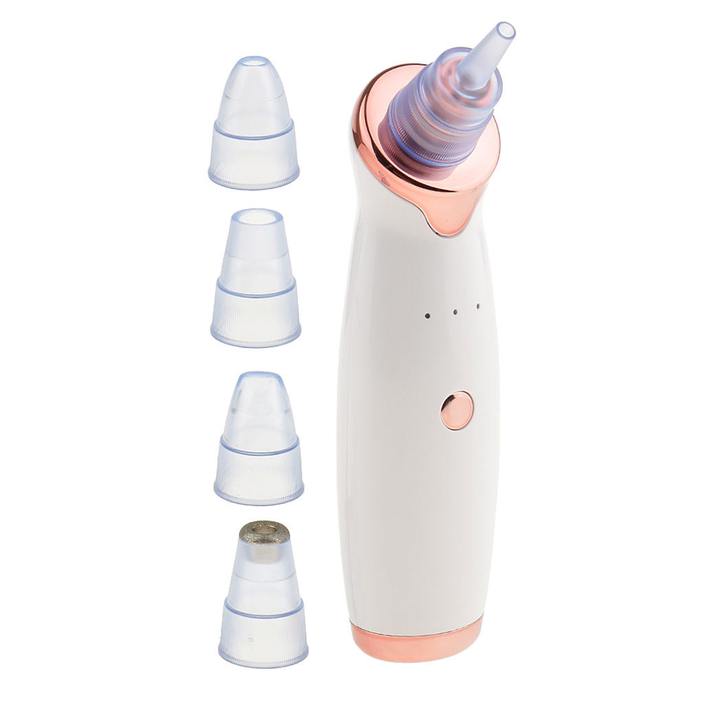 Blackhead Acne Vacuum Remover Electric Facial Skin Pore Cleanser Ivory White