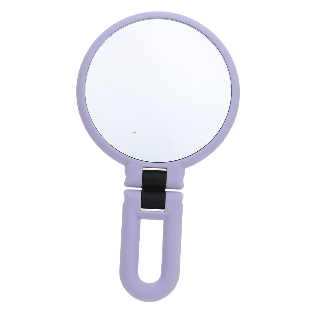 Portable Double Sided Round Handheld Magnifying Makeup Mirror 15X Magnify 2x