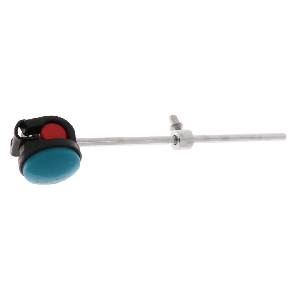 Durable 2Pcs Metal Orange & Blue Drums Pedal Beaters Silicone Hammer Head for