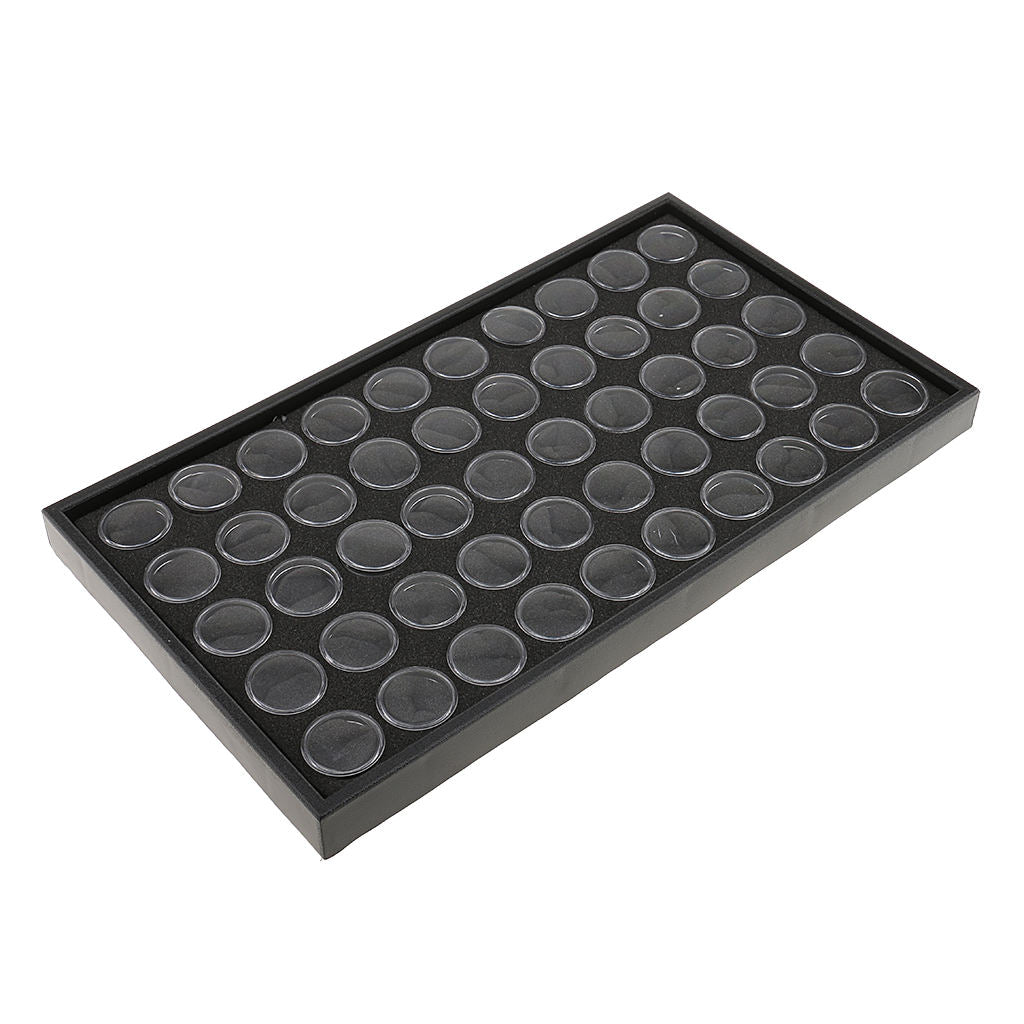 Plastic Nail Art Beads Glitters Powder Organizer Case Ring Trinket Box