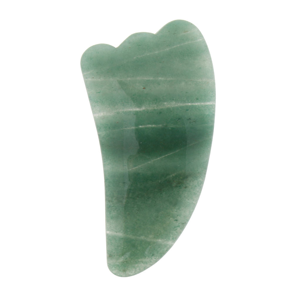2 Pcs Natural Jade Guasha Board Chinese Traditional Scraping Massage Tool