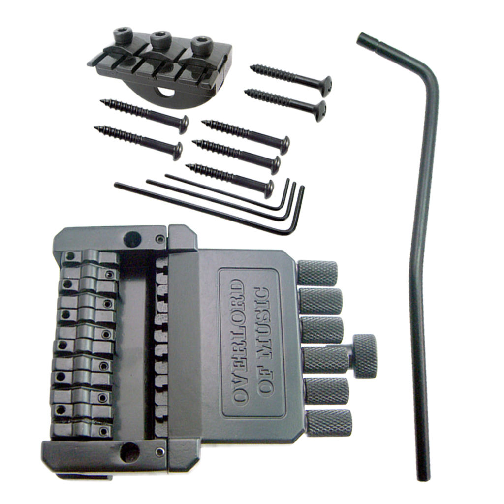 Zinc Alloy 6 String Guitar Saddle Bridge Tailpiece for Headless Guitar Parts