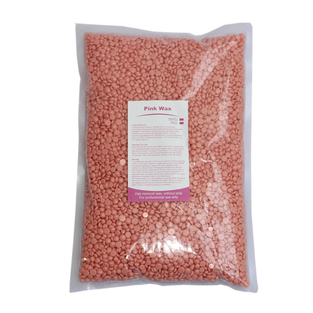 Large 500g Depilatory Hot Hard Wax Beans Pellet Waxing Body Hair Removal, Rose