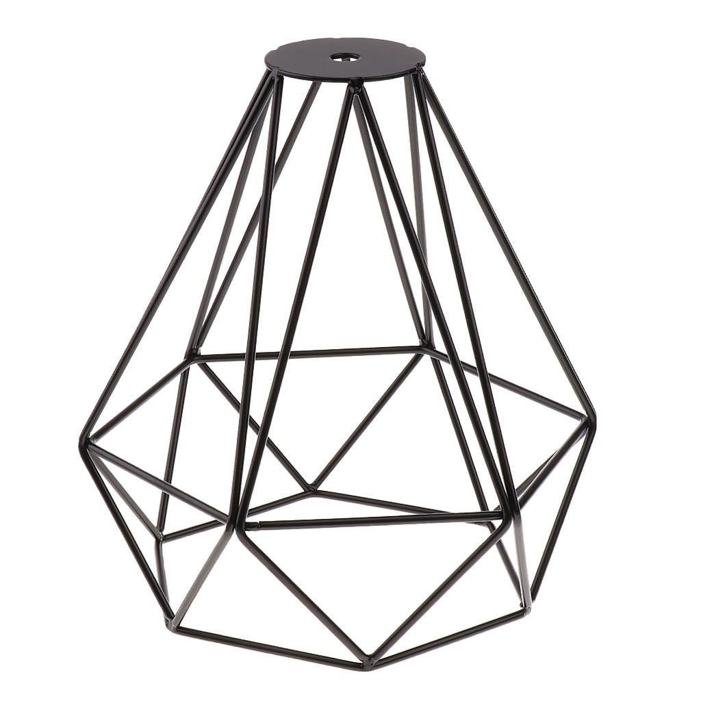 Unique Diamond Design Pendant Ceiling Top Light Cage Lamp Shade Holder for