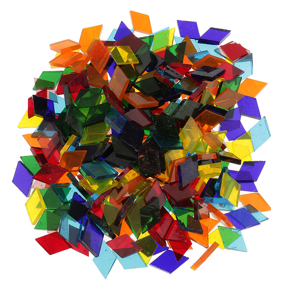 Multicolor Puzzle Mosaic Clear Tiles Mosaic Artwork Home Ornaments 11mm
