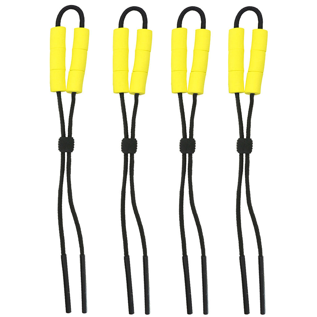 4 Pieces Adjustable Glasses Rope Eyeglass Cord Strap for Swimming Yellow